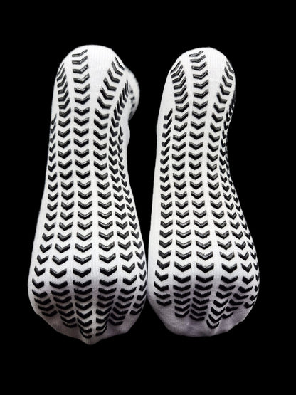 White and Black See You In The Ring Grip Socks